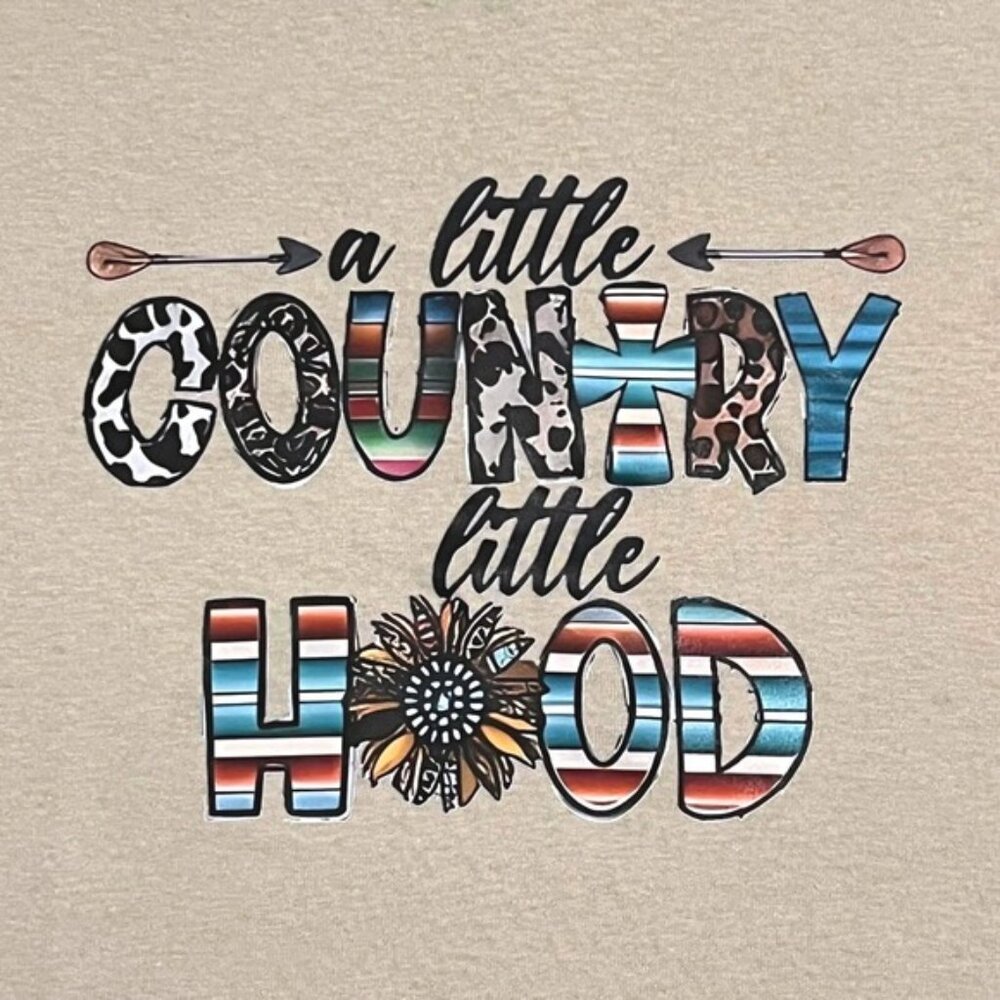 Gildan Heavy Cotton A Little Country Little Hood T-Shirt‎ Sand Size Large